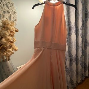 3/4 length light pink Chiffon dress so pretty and flowing